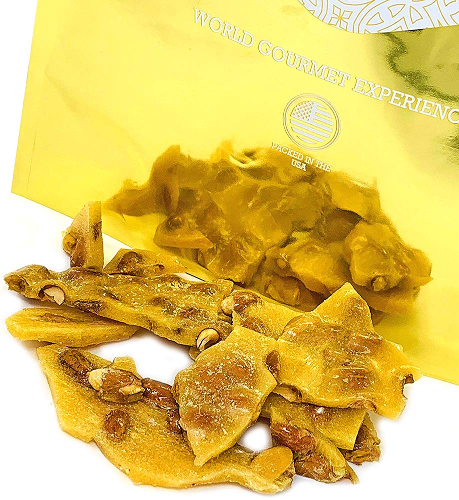 SweetGourmet Original Peanut Brittle Candy, Homestyle Toffee with Nuts, Traditional Sweet Snack, 2 Pounds