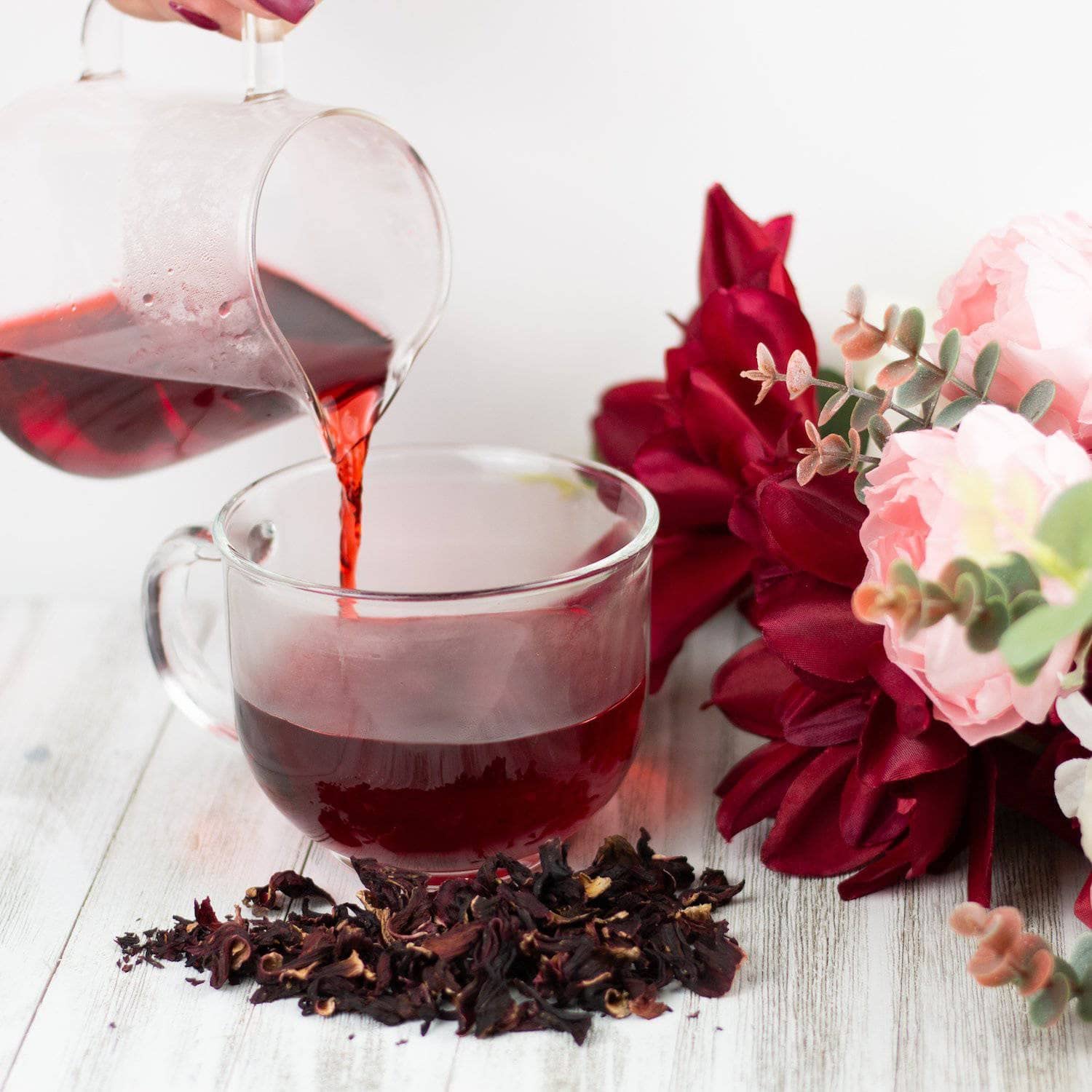Organic Hibiscus Loose Leaf Tea - 2oz Bag (Approx. 30 Servings) | Full Leaf Tea Co.