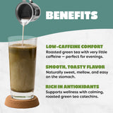 Harmony Leaf Hojicha Green Tea Powder, 4 oz, 50+ Servings, Roasted Green Tea for Lattes and Drinks