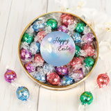 Easter Tulips Stickered Gift Tin With 20 Pastel Wrapped Candy Truffles