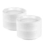 Blue Sky 6 Inch White Plastic Plates - [400 Count] Disposable Plastic Plates, Microwave Safe, Perfect for Birthday Parties, Weddings, Banquets