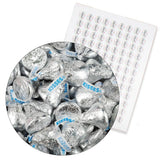 Silver Hershey's Chocolate Kisses Plus Celebrate Kiss Stickers - 270 Count