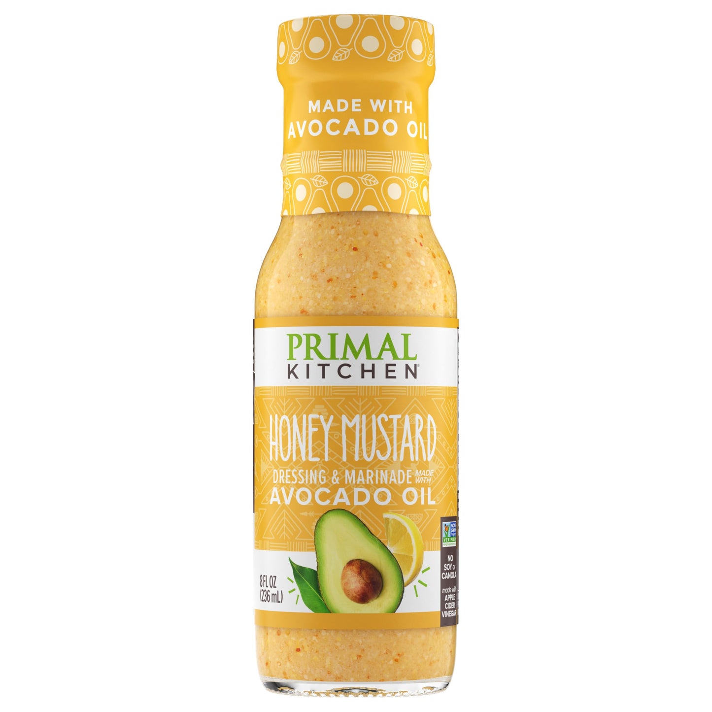 Primal Kitchen Honey Mustard Vinaigrette & Marinade Salad Dressing made with Avocado Oil, Certified Paleo & Keto Certified, 8 Fluid Ounces