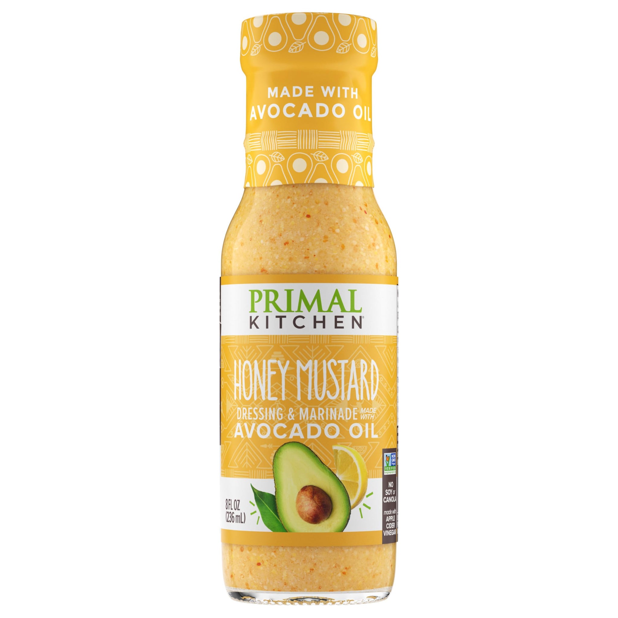 Primal Kitchen Honey Mustard Vinaigrette & Marinade Salad Dressing made with Avocado Oil, Certified Paleo & Keto Certified, 8 Fluid Ounces
