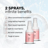 Frey Fabric Freshener Spray - Pack of 2 | Linen Spray Deodorizer for Laundry | Jasmine Rose | 2oz Bottles