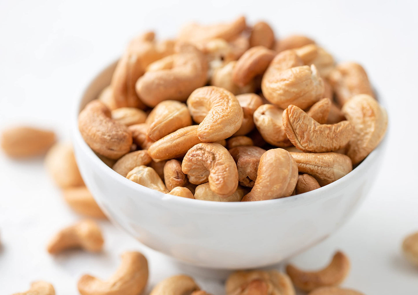 Food to Live Dry Roasted Whole Cashews with Himalayan Salt, 1 Pound Oven Roasted Lightly Salted Fancy Nuts, No Oil Added, Vegan, Kosher, Bulk. Crunchy