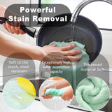 eieioo Microfiber Cleaning Cloth, 16 Pack Kitchen Towels, Double-Sided Microfiber Cleaning Rags for Furniture, Car, Tea, Bowl, Reusable and Washable