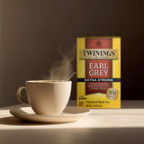 Twinings Earl Grey Tea Extra Strong 2-Pack - A Bright and Zesty Black Tea Infused with Citrus Bergamot Flavours, Caffeinated Tea Bags, Individually