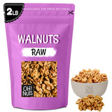 Oh! Nuts Organic Raw Walnuts 2lb Bulk Bag - Unshelled Healthy Mix of Chandler Halves & Pieces - Fresh & Healthy Keto Snacks - Chopped Nuts for Vegan