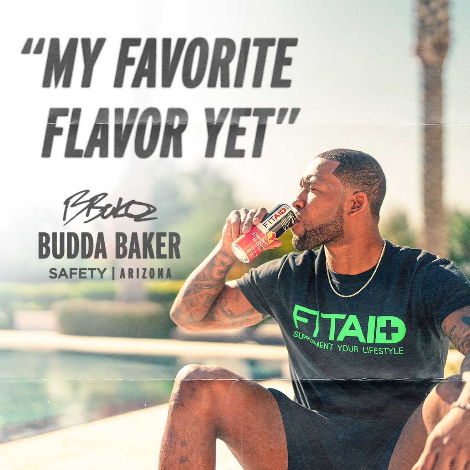 FITAID Post Workout Recovery Drink Hawaiian Nectar Passion Fruit Orange & Guava BCAA Glucosamine Electrolytes 40 Calories 12 Fl Oz (Pack of 12)