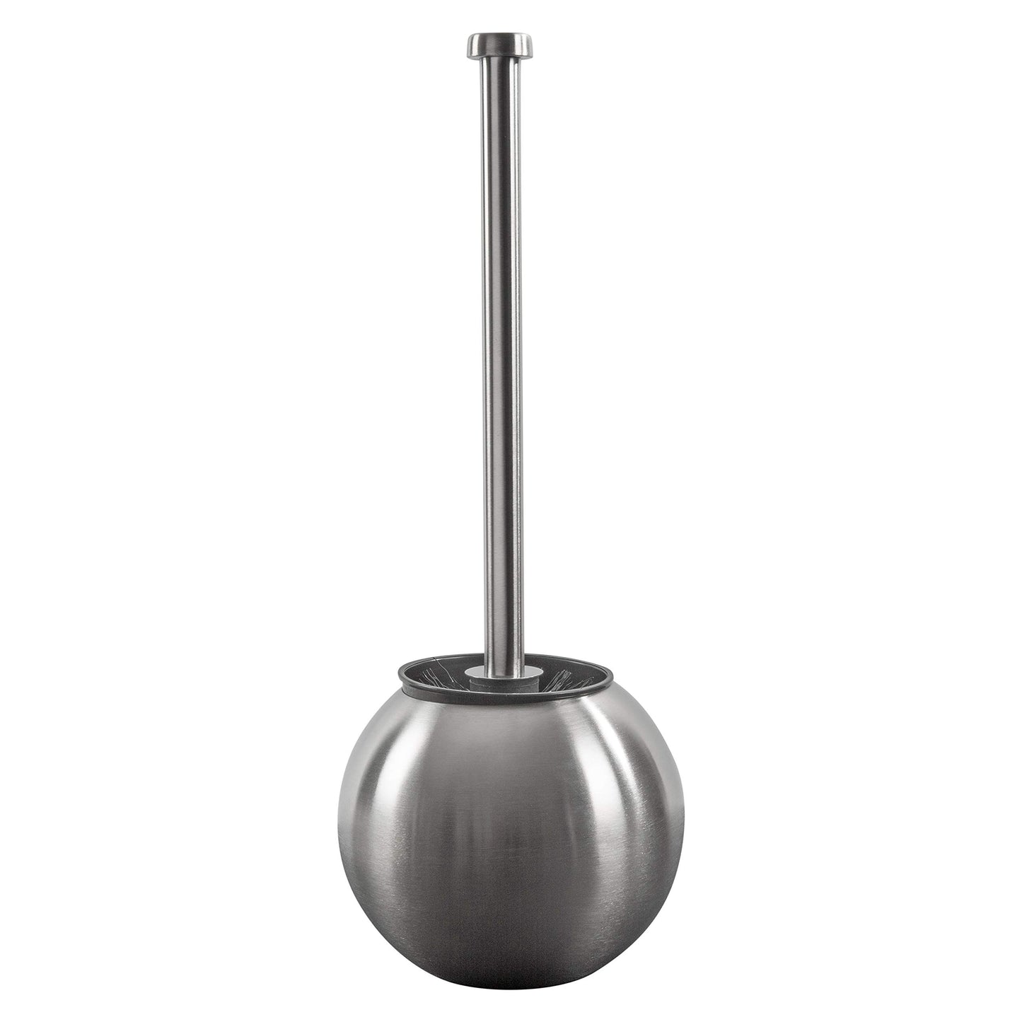 Bath Bliss Globe Design Toilet Brush Holder in Stainless Steel