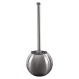 Bath Bliss Globe Design Toilet Brush Holder in Stainless Steel