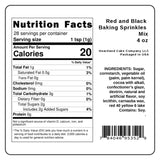 Red and Black Sprinkles for Cake, Cupcake, Cookie Decorations, Ice Cream and Donut Toppings Edible Decorating Baking Supplies - 4 oz package mix
