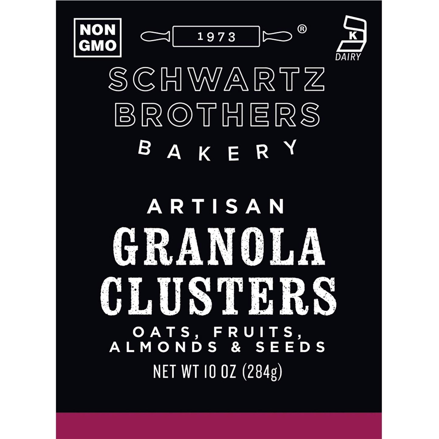Schwartz Brothers Bakery, Granola Clusters with Oats, Fruits, Almonds & Seeds, Freshly Baked, Non-GMO, Kosher, Artisan Made, Twice-Baked in Small