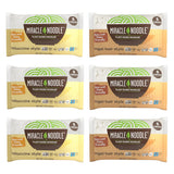 Miracle Noodle Variety Pack (Pack of 6), Angel Hair, Fettuccine, Plant Based Shirataki Konjac Noodles, 5 Calories, 1g Net Carbs Per Serving, Keto
