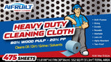 Industrial Strength Power Clean Heavy Duty Wipes - Absorbent, Durable, and Reusable Cloths for Tough Dirt, Oil, and Grime in Manufacturing