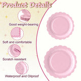 Zoonlinpp 112 PCS Pink Disposable Paper Plates Set Party Supplies Include 7'' Dessert and 9'' Dinner Plates, Napkins, Cups, Knives, Forks, Spoons