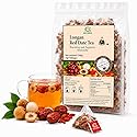 Chinese Herbal Tea Bags with Longan, Red Date & Goji Berry, Jujube Tea, Caffeine Free Wellness Tea, Traditional Chinese Tea, 50 Triangle Tea Bags
