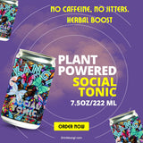 Kangi Social Tonic - Zero Caffiene Energy - Ginseng Energy with Adaptogens, 7.5 fl oz