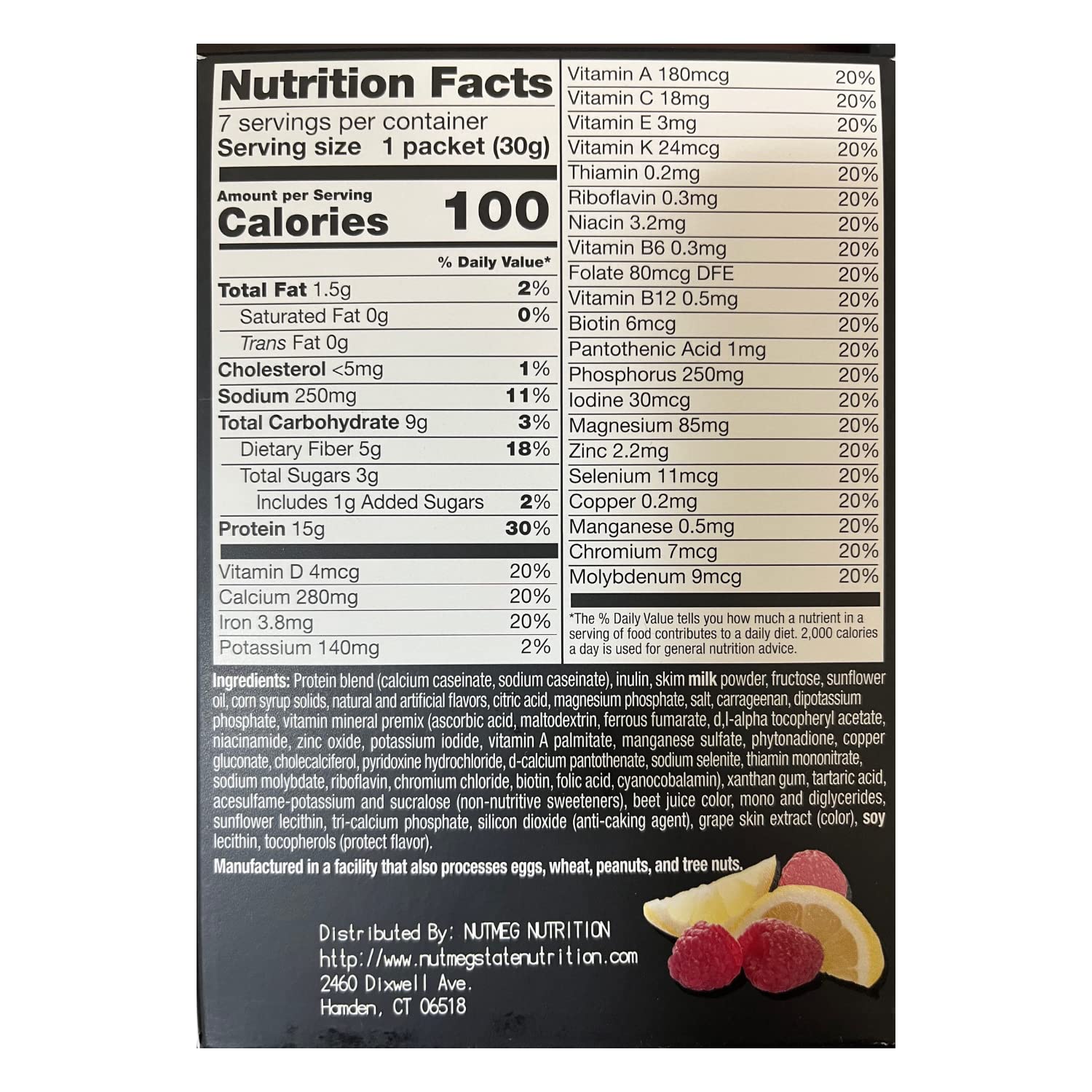 Proti Fit Lemon Raspberry Pudding Shake IDEAL PROTEIN COMPATIBLE