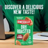 Emerald Nuts Dry Roasted Almonds (1-Pack) | 5 Oz Resealable Bag | Plant-Based Protein, Kosher Certified, Non-GMO | Contains No Artificial