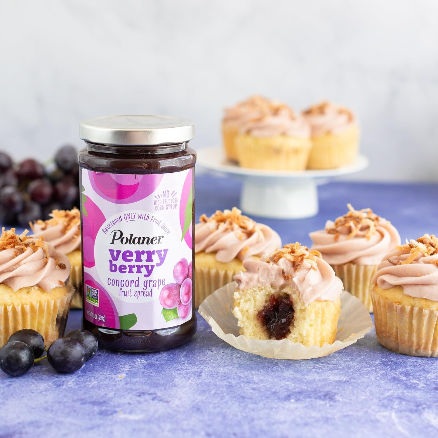 Polaner Verry Berry Fruit Spread, Concord Grape, 15.25 Ounce