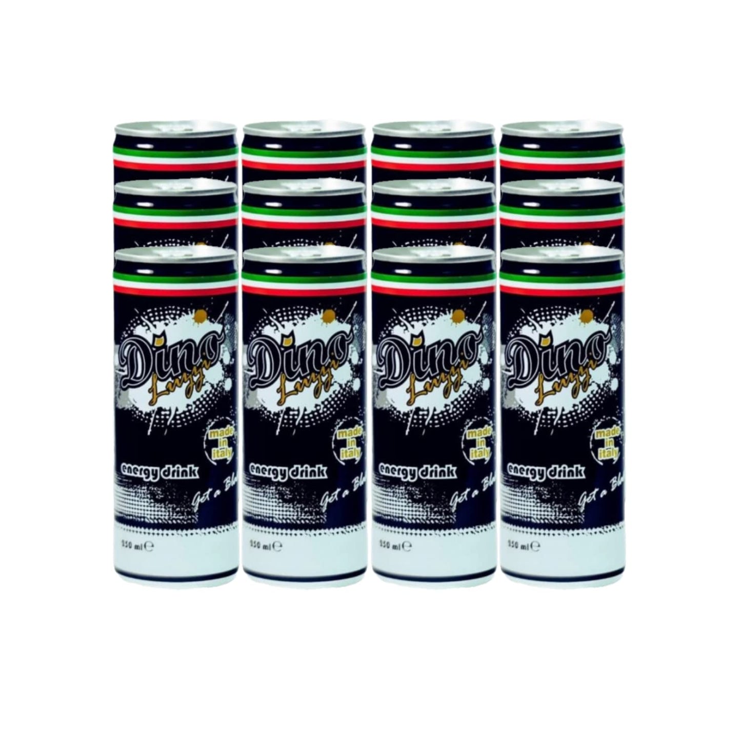 Dino Luzzi Energy Drink, Made in Italy, 8.4 Fl Oz (Original, 12 Count)