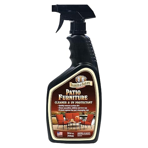 Parker & Bailey Patio Furniture Cleaner Spray - Outdoor Furniture & Cushion Cleaner with UV Protectant, Fabric & Upholstery Stain Remover
