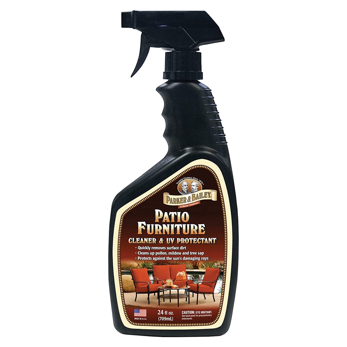 Parker & Bailey Patio Furniture Cleaner Spray - Outdoor Furniture & Cushion Cleaner with UV Protectant, Fabric & Upholstery Stain Remover