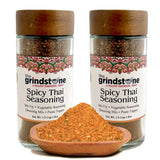 Stir Fry, Spicy Thai Seasoning, Salt Free Spice blend, Suited for all Vegetables, Meat, Stir Fry, Popcorn, Noodles, 2.5 oz Glass Bottle with Sifter