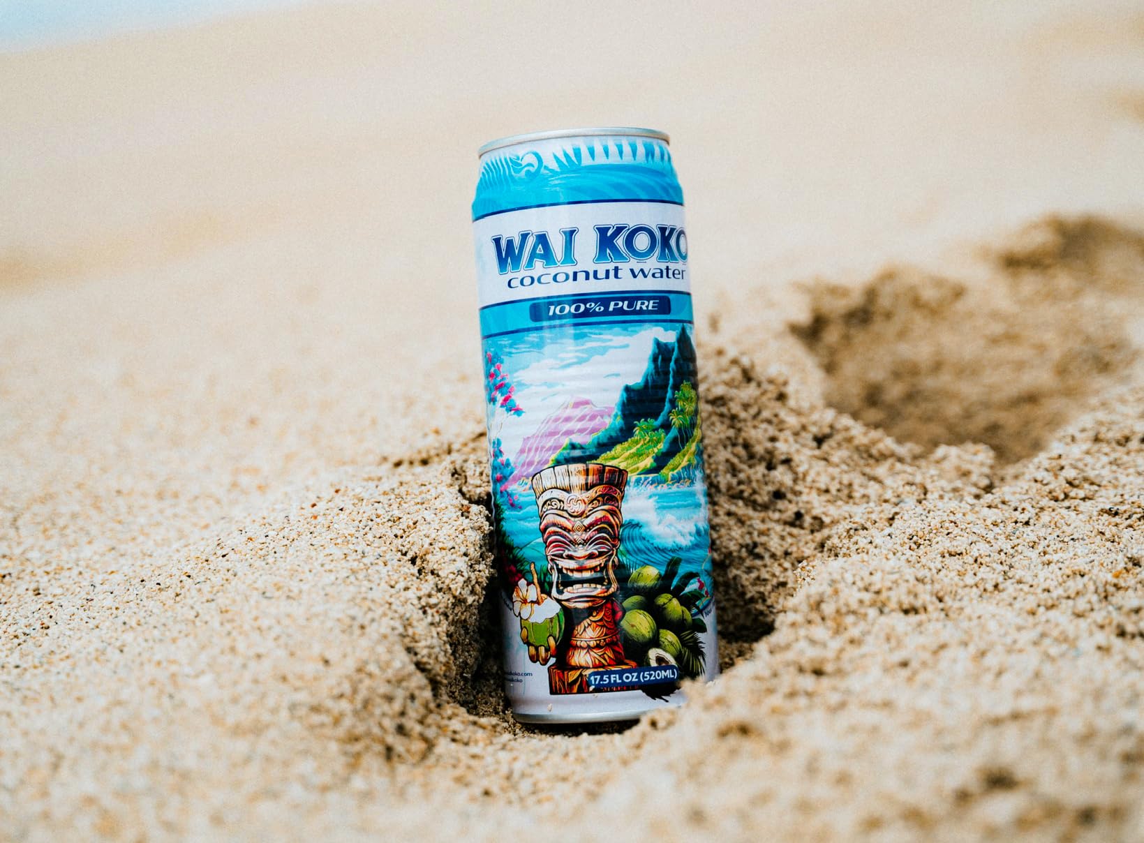 Wai Koko Coconut Water 100% Pure Coconut Water, 17.5 Fl Oz (Pack of 12)