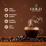 Gold Coffee Co. Blue Mountain Premium Blend - Medium Roast, Whole Bean 100% Arabica Coffee - Notes of Cocoa, Sweet Honey, Citrus 1 lb.