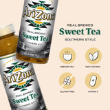 AriZona Southern Style Sweet Tea, Premium Brewed, 16 Fl Oz (Pack of 12)