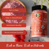 NPG Freeze Dried Red Raspberry Juice Powder 7 Oz, Seedless Fine Superfood Powder for Flavoring, Coloring, Baking, Smoothies, Purees, and Acai Bowls