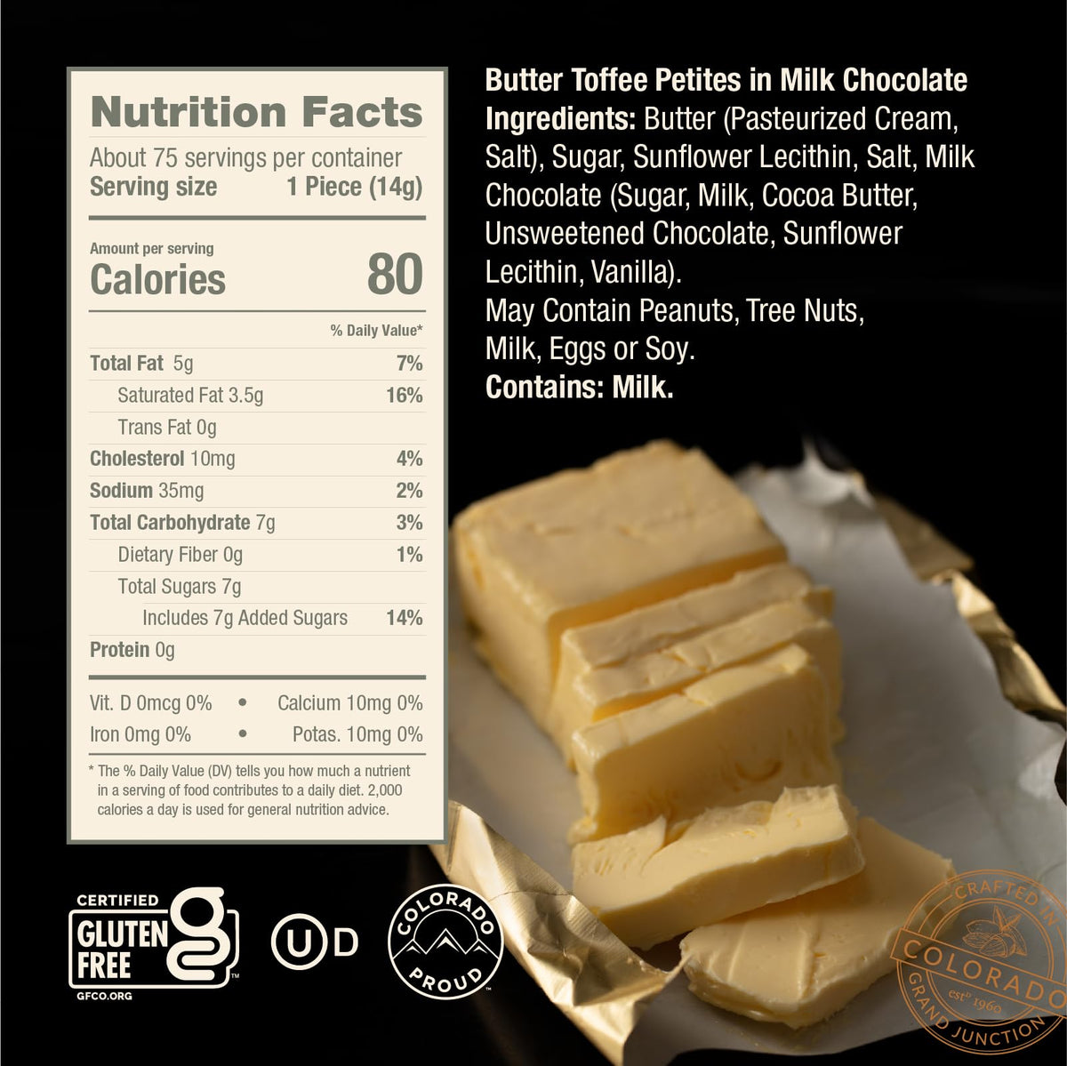 Enstrom Butter Toffee Petites Gift Box, Milk Chocolate