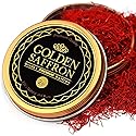 Golden Saffron, Finest Pure Premium All Red Saffron Threads, Grade A+ Super Negin, Non-GMO Verified. For Tea, Paella, Rice, Desserts, Golden Milk