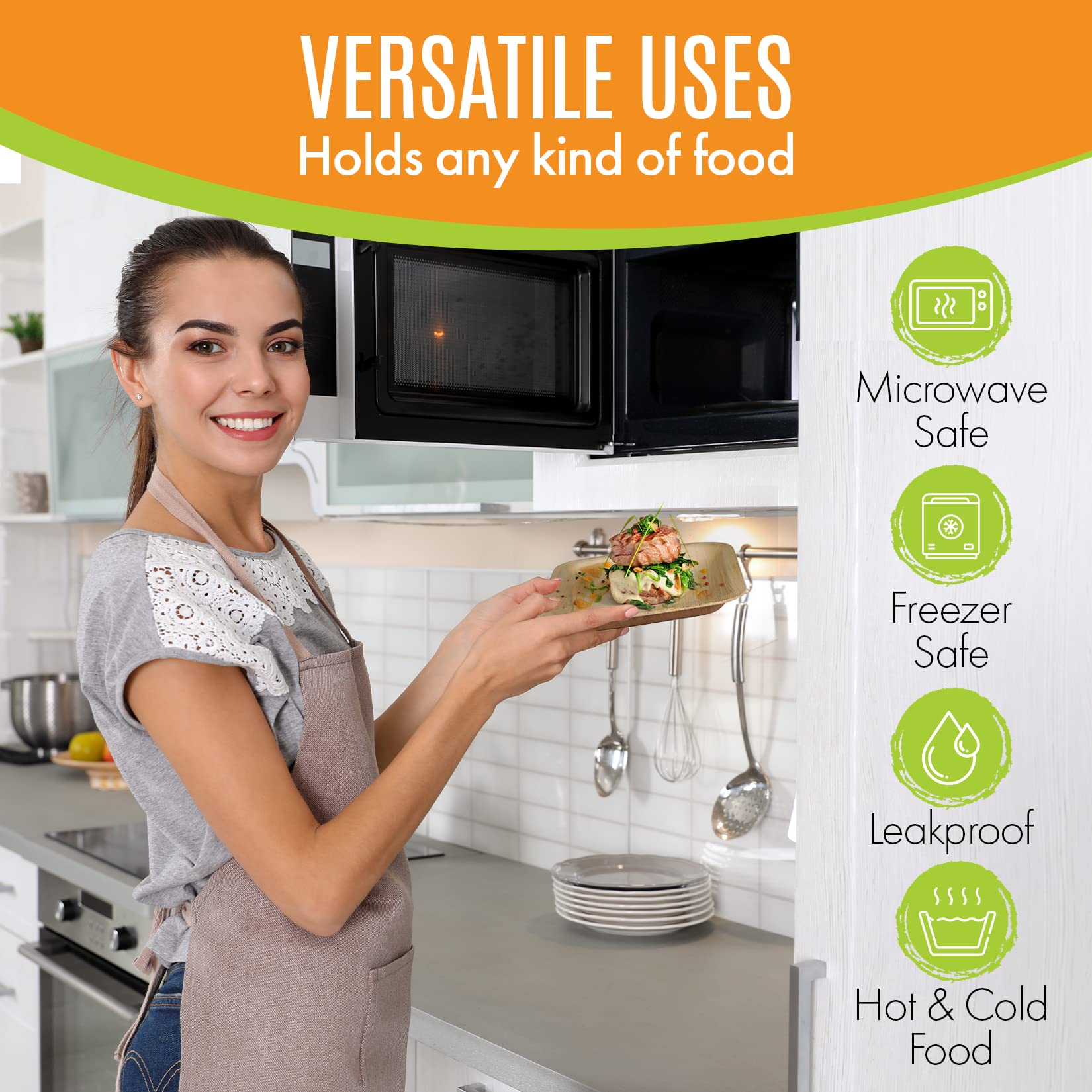 Raj Eco Compostable Palm Leaf Plates Like Bamboo Plates Disposable - 8 Inch Square 200 Plate, Natural wooden, Eco-Friendly, Fancy Biodegradable