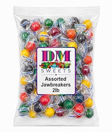 Jawbreakers Assorted Candy 2 lb Bag - Cherry Lemon Lime Orange Grape Flavors - Long?Lasting Hard Sweets Individually Wrapped Bulk Treats