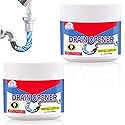 Crystal Lye Drain Opener, Pure Sodium Hydroxide Pellets Powerful Clog Remover for Bathroom & Kitchen Sinks, Drains & Shower Pipes - Pipe-Safe