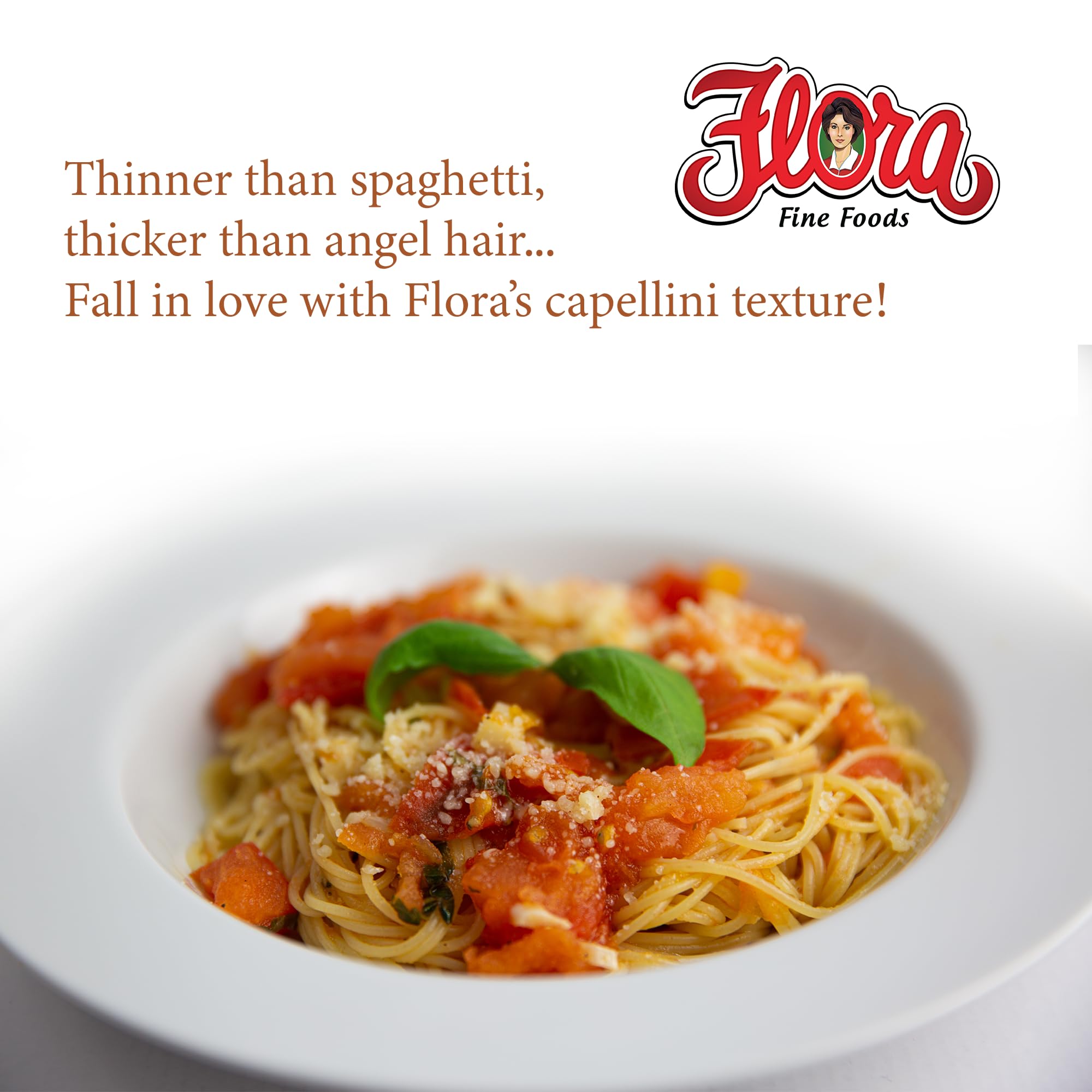 CAPELLINI #9 Pasta by Flora Foods - (5 Packs of 1 LB) - Imported from Italy - 100% Durum - Premium Quality