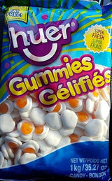 Huer Fried Eggs Gummy Candy 1kg/2.2 lbs., Imported from Canada)