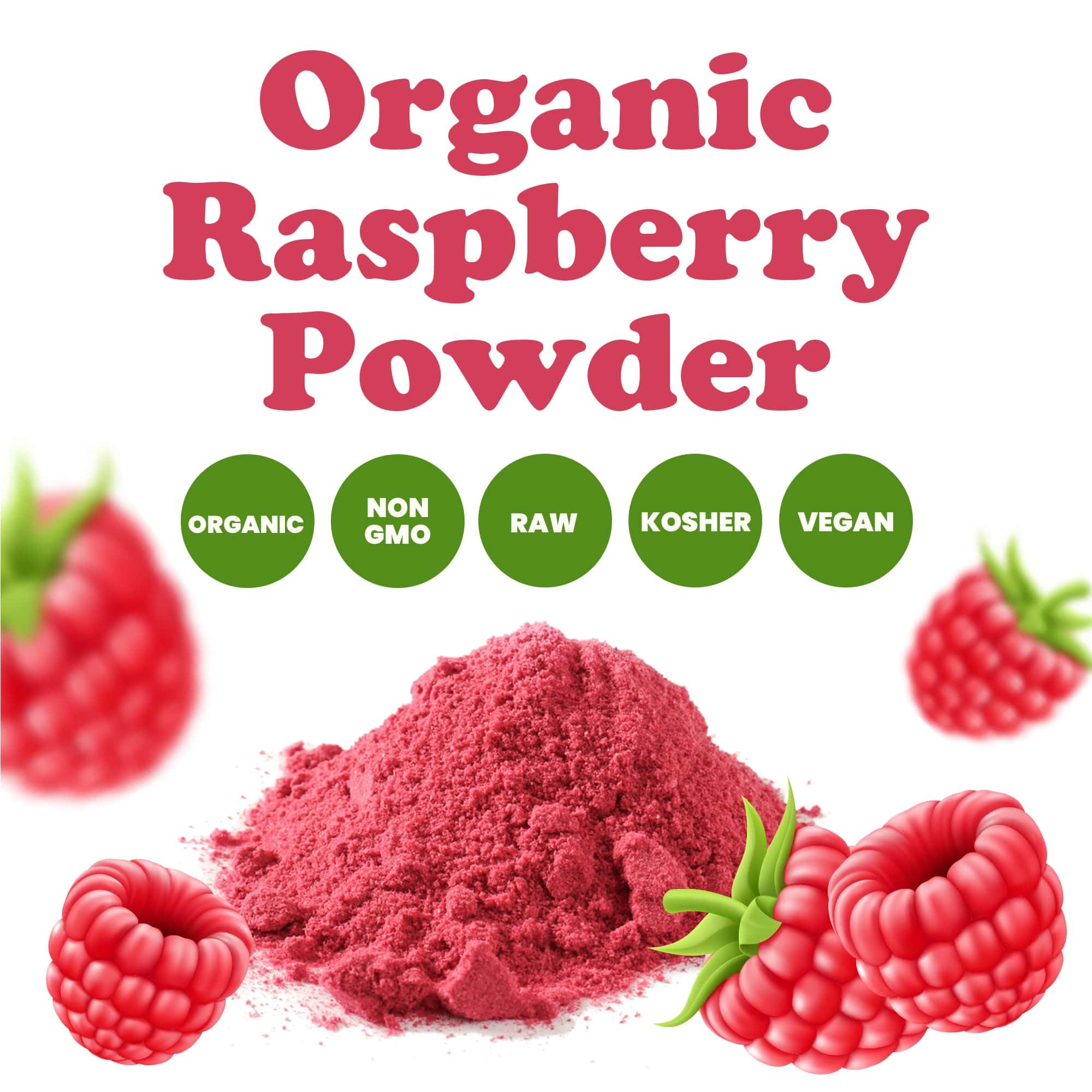 Food to Live Organic Raspberry Juice Powder, 4 Pounds - Non-GMO, Raw, Vegan, Bulk, Rich in Essential Amino Acids, Fatty Acids & Minerals, Great