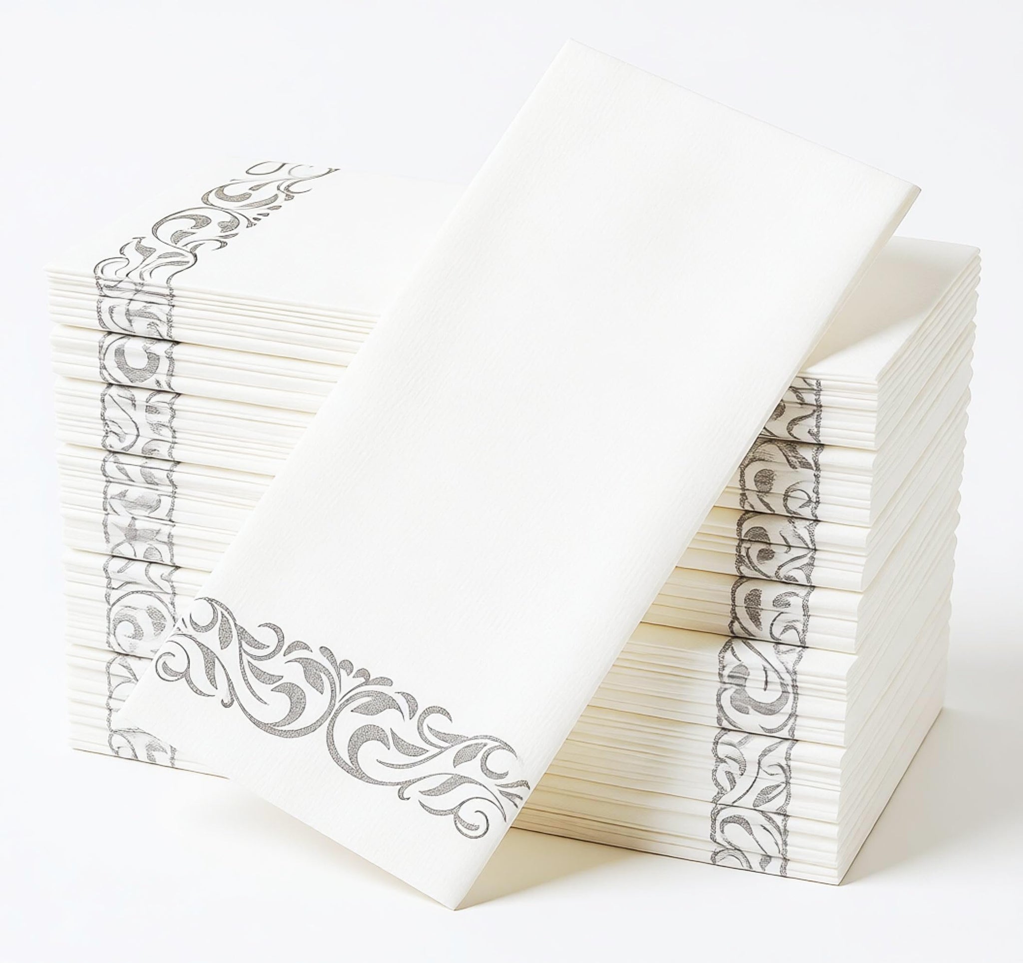 Softure 50 pack Airlaid, Linen Feel Bathroom Napkins, Soft and Absorbent Disposable Guest Towels, Cloth-Like Paper Hand Towels Decorative Napkins