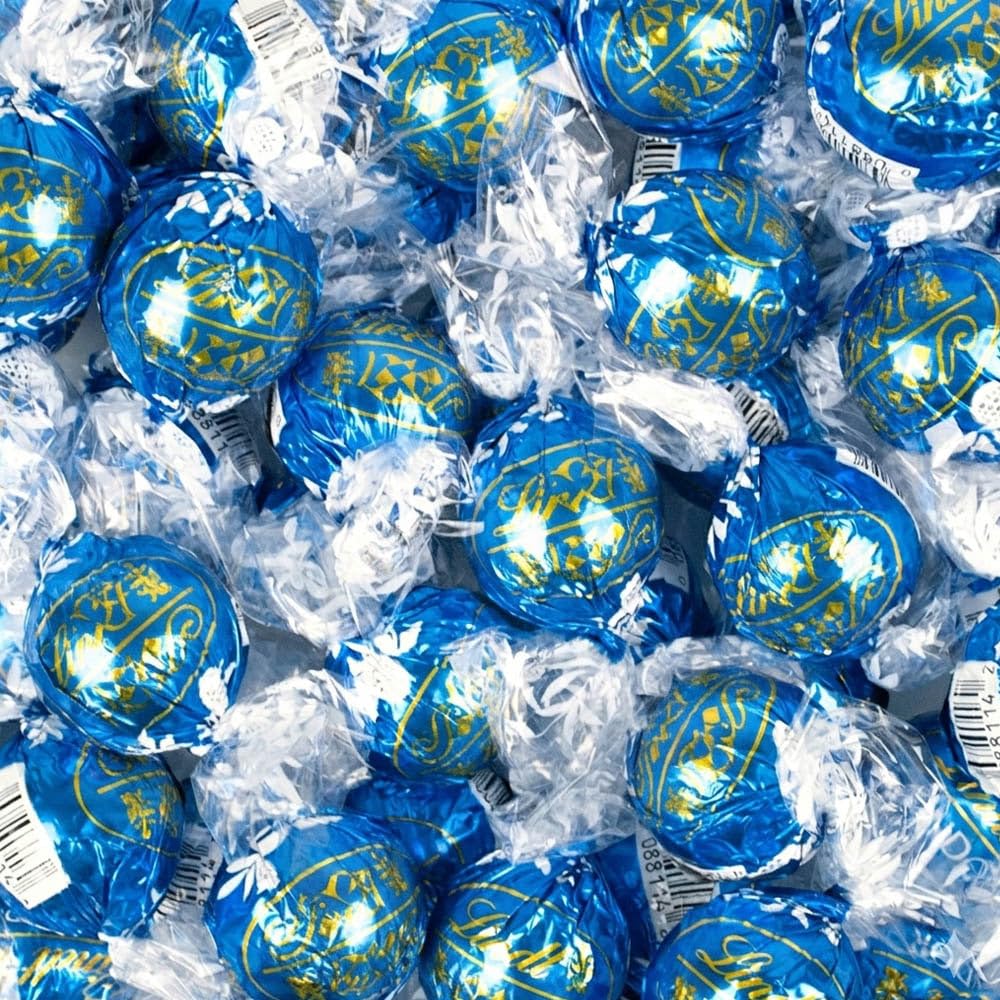 108ct Blue Sea Salt Milk Chocolate Bulk Individually Wrapped Candy Truffles For Candy Bowls, Goodie Bags, Dessert Tables, Gifts For Guests & More (3lb