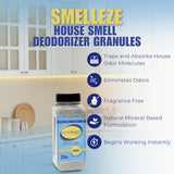 SMELLEZE Natural House Smell Deodorizer Granules - Natural Odor Eliminator for Home, Deodorizes Furniture, Drawers, Cabinets, Sofas, Mattresses