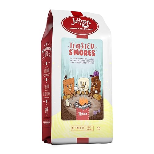 Joffrey's Coffee - Toasted S'Mores, Flavored Coffee, Artisan Medium Roast, Arabica Beans, Marshmallow, Graham Cracker, & Chocolate Flavor