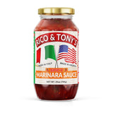 RICO & TONY's Spicy Marinara Sauce - Authentic Italian Tomato Pasta Sauce, All Natural, No Added Sugar, Vegan, Low Carb, Keto Friendly, Bold Flavor