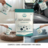 GLAT Group Enzyme-Powered Carpet Deodorizer (Powder) - Pumpkin Spice Scent | Natural Pet Odor Eliminator | Bio-Enzymatic Formula, Premium Performance