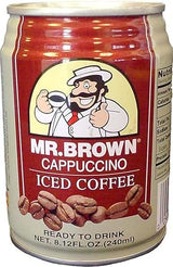 Mr. Brown Iced Coffee, Cappuccino, 8.12-Ounce (Pack of 24)