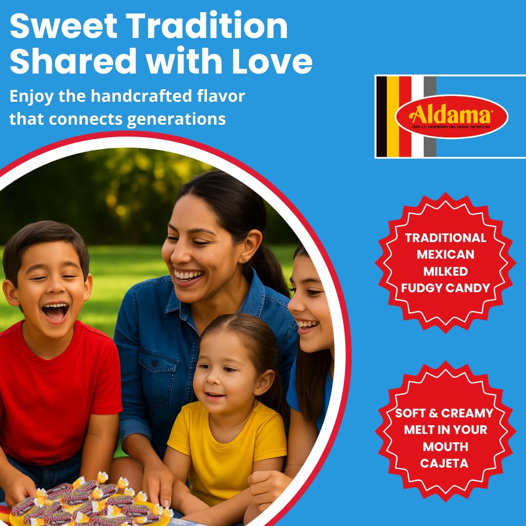 ALDAMA Natillas Chewy Caramel Milk Candy - Individually Wrapped, 14.1 oz (1-Pack, 20 Piece Per Pack)
